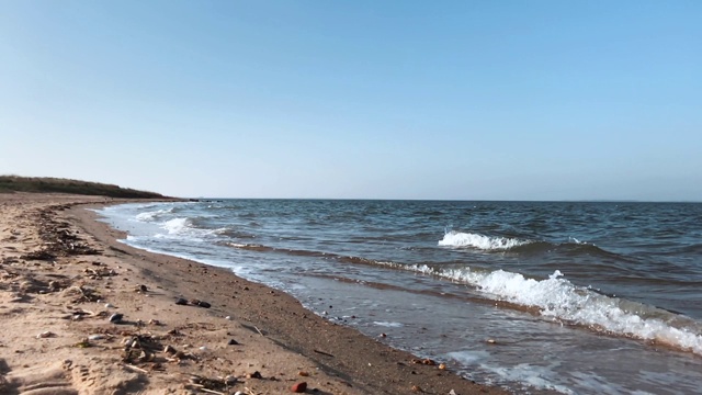 海滩上的波浪视频素材