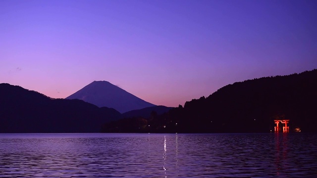 黄昏的富士山视频素材