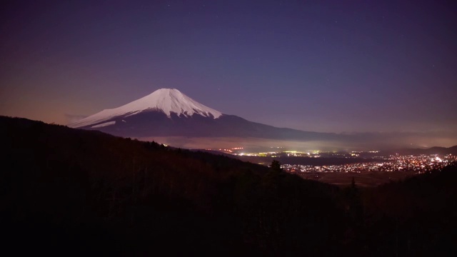 黄昏的富士山视频素材