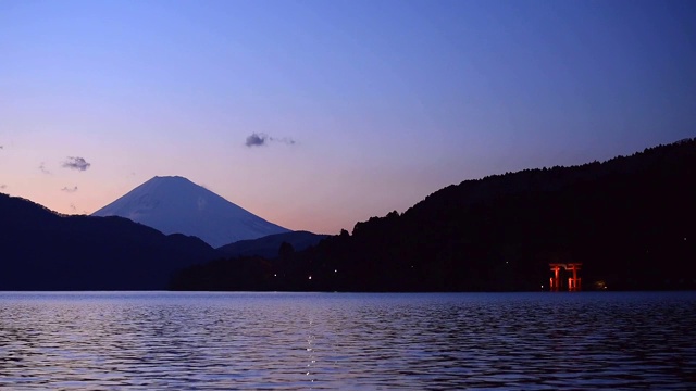 黄昏的富士山视频素材