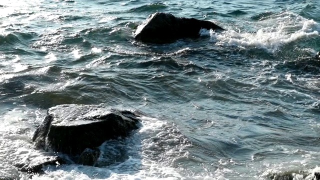 海浪在海边。视频素材