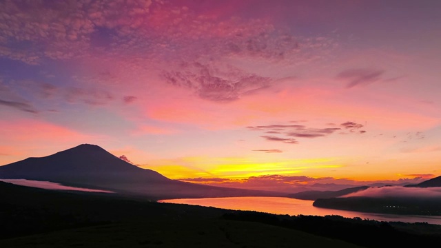 黄昏的富士山视频素材