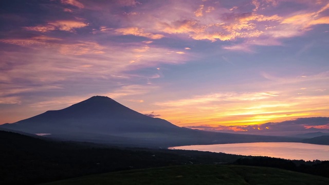 黄昏的富士山视频素材