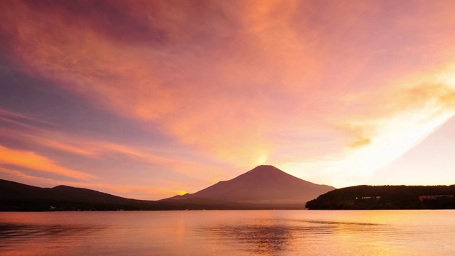 黄昏的富士山视频素材