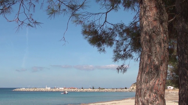 卡纳卡莱海峡，海岸线和卡纳卡莱的船只的一般观点。
Canakkale /土耳其10/12/2013视频素材