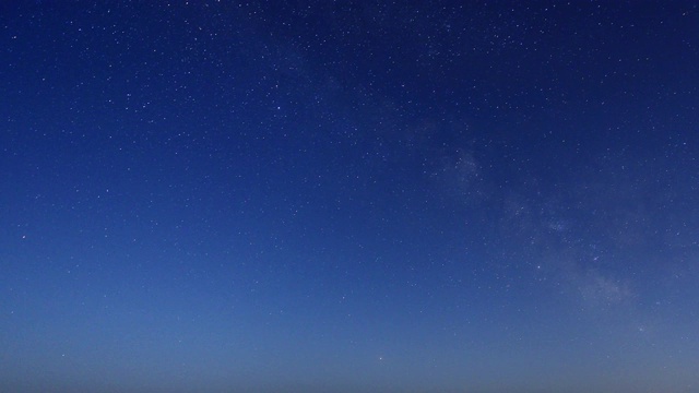 4K:移动银河在午夜的时间流逝视频素材