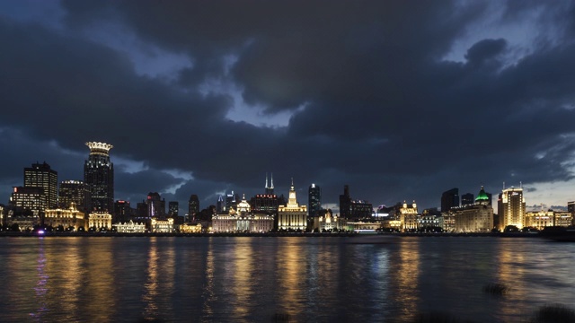 T/L WS LA ZO从黎明到夜晚的上海浦东天际线/上海，中国视频素材