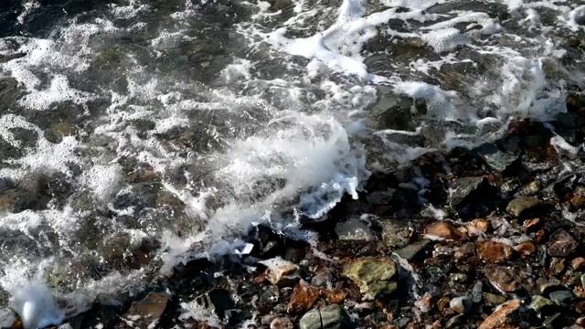 海浪在海边。视频素材