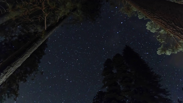 约塞米蒂山谷的夜空视频素材