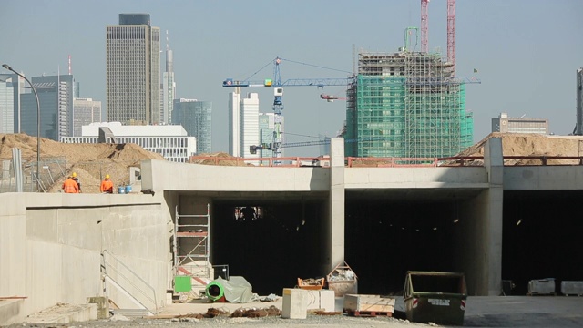 隧道工地及高层建筑视频素材