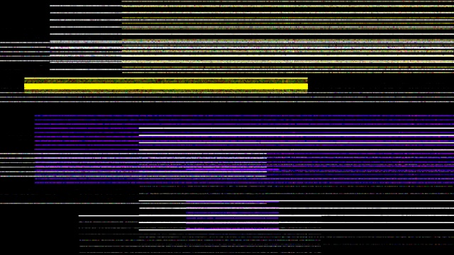 故障噪声静态电视视觉效果。视觉视频效果条纹。Ttransition效果的视频编辑。4 k视频素材