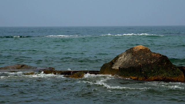 海岸上的波浪视频素材