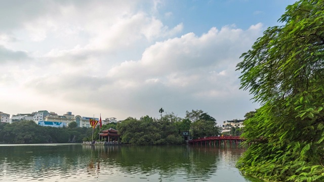 还剑湖的玉子寺，时光流逝视频视频素材