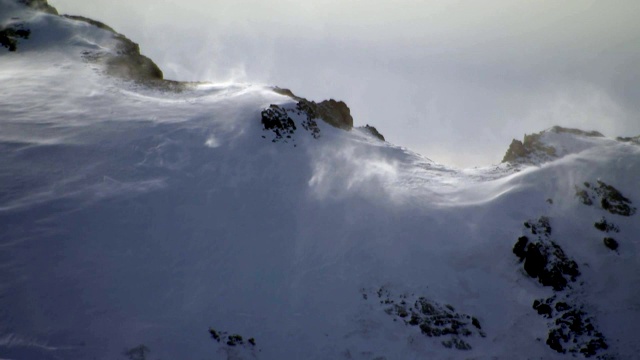 风吹过雪山视频素材