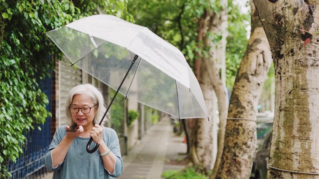 雨中漫步视频素材