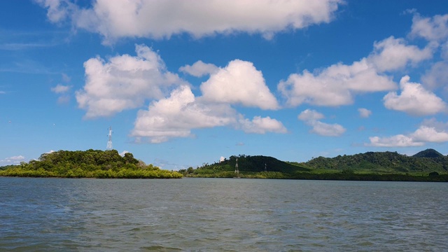 用渡船渡海到大屿山视频素材