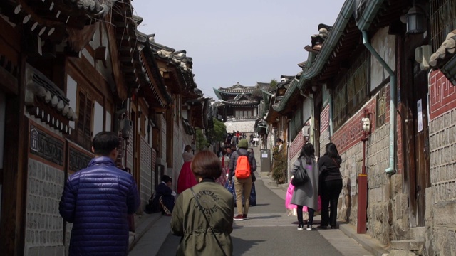 韩国首尔北川韩屋村视频素材