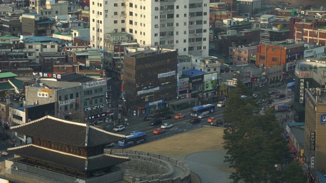 韩国首尔东大门鸟瞰图视频素材