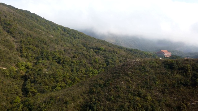 鸟瞰图美丽的自然山视频素材