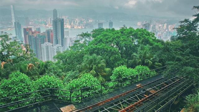 香港太平山缆车视频素材