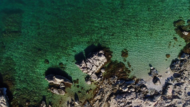 地中海海岸线鸟瞰图视频素材