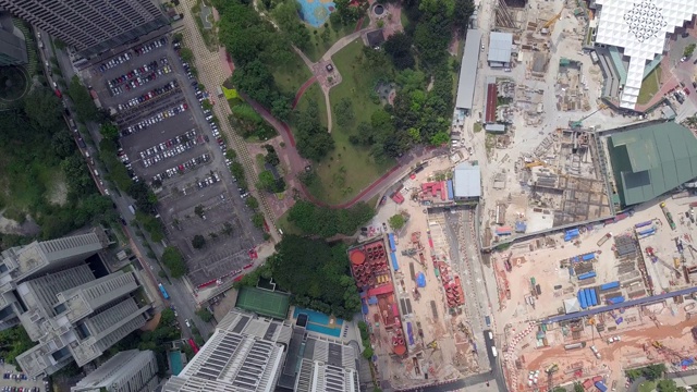 吉隆坡马来西亚城市建筑工地鸟瞰视频下载