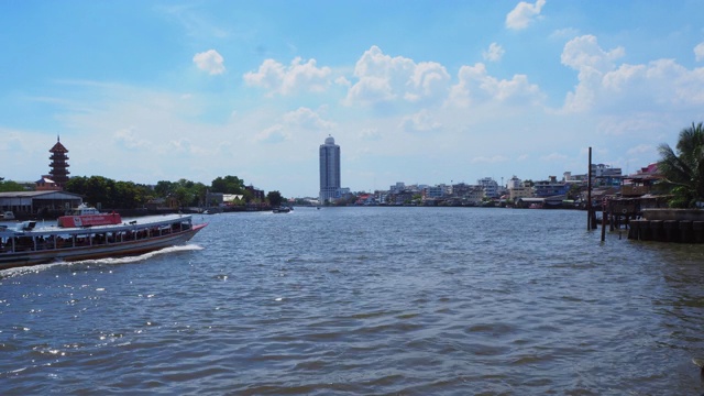 泰国曼谷湄南河的风景视频素材