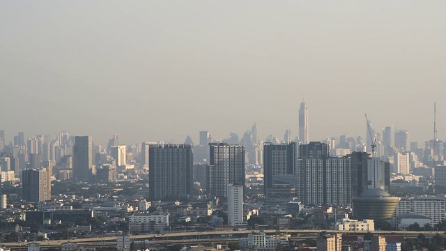 泰国曼谷市区的灰尘环境，空气污染问题视频素材