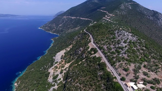 伊萨卡岛的海岸线视频素材