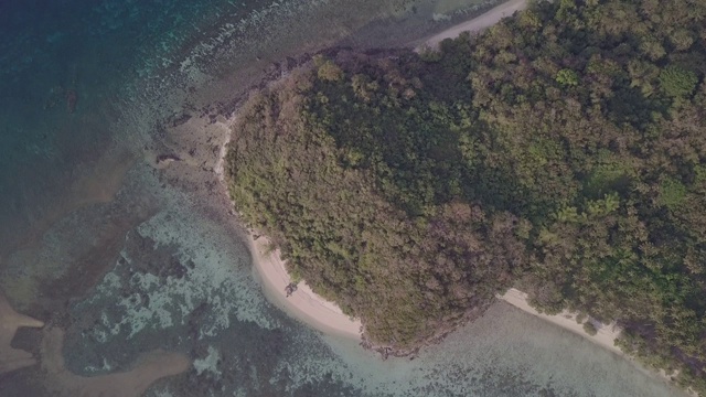 令人惊叹的未受影响的珊瑚礁空中视频下载