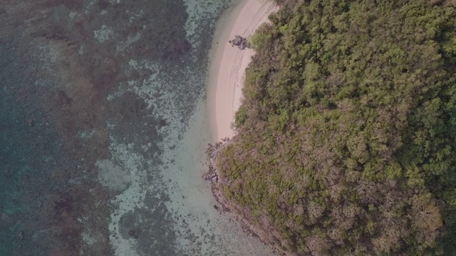 4k航拍菲律宾海滩和海珊瑚礁视频下载