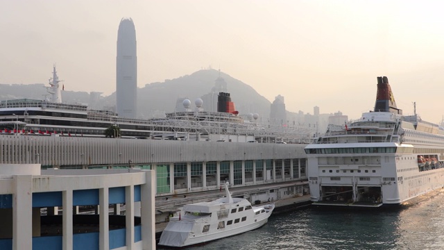 香港天际线和维多利亚湾，中国视频素材