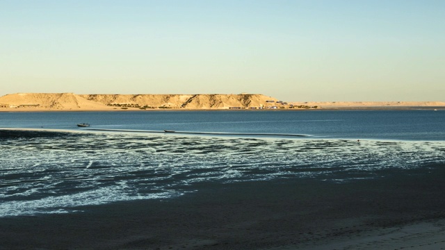 海潮覆盖沙地的时间流逝视频素材