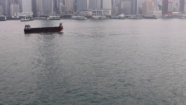 香港天际线和维多利亚湾，中国视频素材