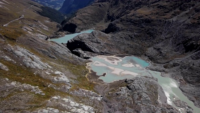 大格洛克纳冰川和风景优美的高山公路，奥地利鸟瞰图视频素材