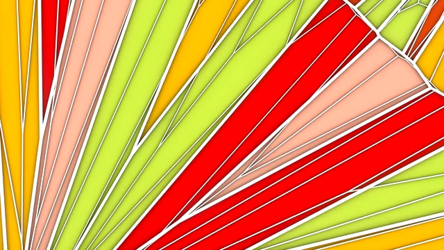 抽象几何运动图形背景。计算机生成的循环动画。五彩缤纷的三角模式。3 d渲染。高清分辨率。视频素材