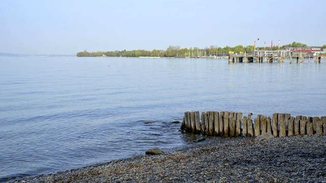 Lakeshore, Kreesbronn am Bodensee, Lake Constance, Baden-Württemberg, Germany视频素材