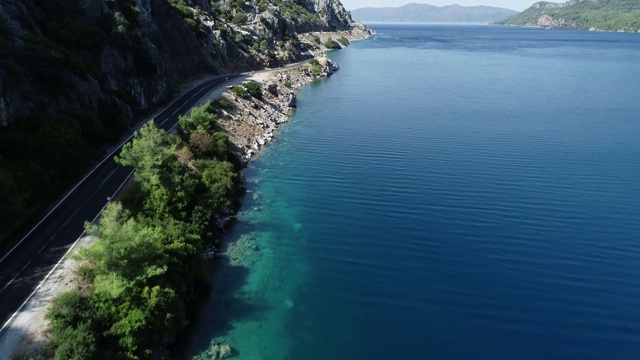 鸟瞰图/穆格拉的绿松石海岸
Mugla /土耳其11/16/2018视频素材