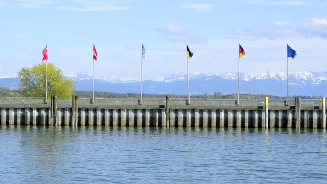 弗里德里希港，康斯坦茨湖，Baden-Württemberg，德国视频素材