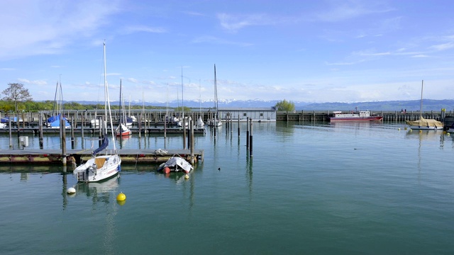 弗里德里希港帆船港，康斯坦茨湖，Baden-Württemberg，德国视频素材