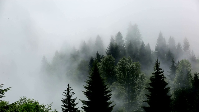 高山、高原和黑海的云朵之地视频素材