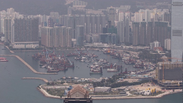 香港天际线和维多利亚湾，中国视频素材