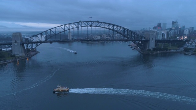 暴风雨天的悉尼无人机航拍视频素材