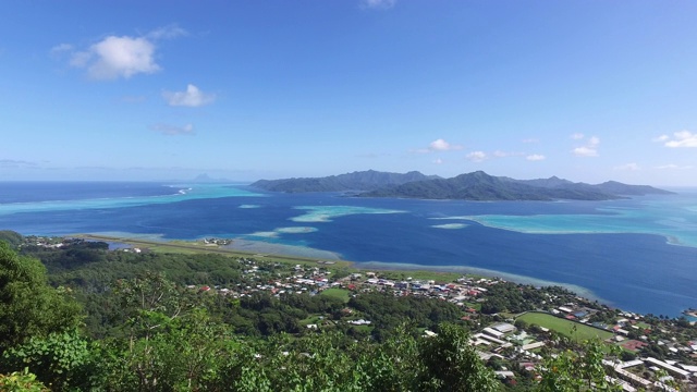 法国波利尼西亚的山和海视频素材