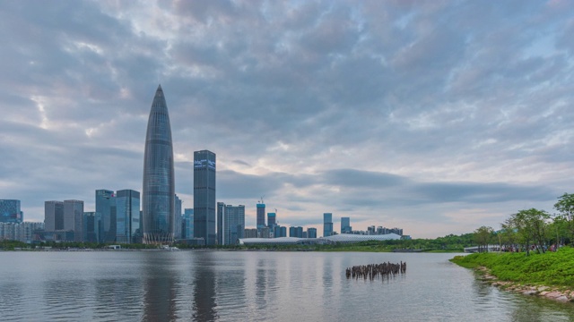 深圳后海天际线时光流逝视频素材