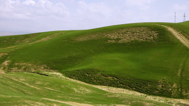 倾斜的青山和山视频素材