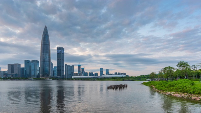 深圳后海天际线时光流逝视频素材