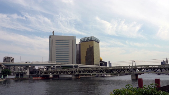 住田河和东京的建筑视频素材