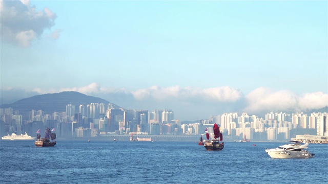 香港的风景。视频素材