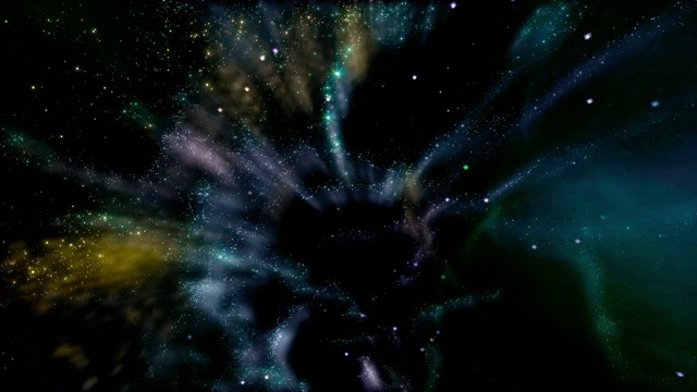 太空2419:在太空中穿越星场。视频素材